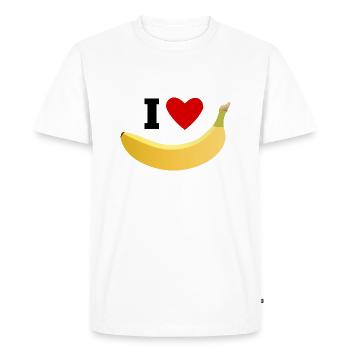 I love bananas - Men's Premium Organic T-Shirt - white - Front - Nico (187cm)
