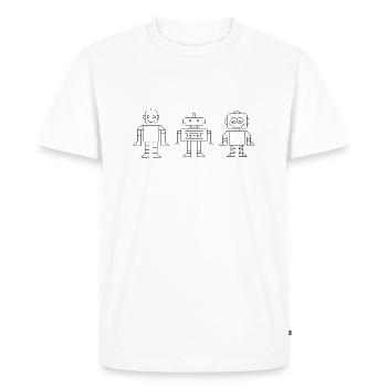 Robot - T-shirt Premium bio Homme - blanc - Devant - Nico (187cm)