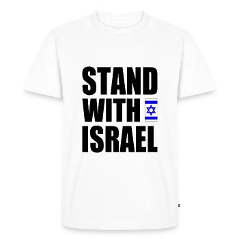 Stand with israel - T-shirt Premium bio Homme - blanc - Devant - Nico (187cm)