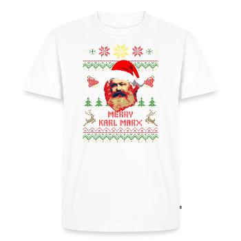 Joyeux Noël Karl Marx - T-shirt Premium bio Homme - blanc - Devant - Nico (187cm)