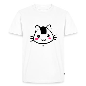 Onigiricat - chat onigiri - T-shirt Premium bio Homme - blanc - Devant - Nico (187cm)