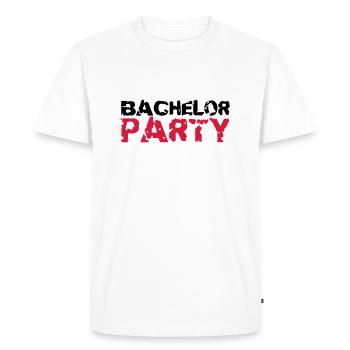 Bachelor Party Stempel Design - Men's Premium Organic T-Shirt - white - Front - Nico (187cm)
