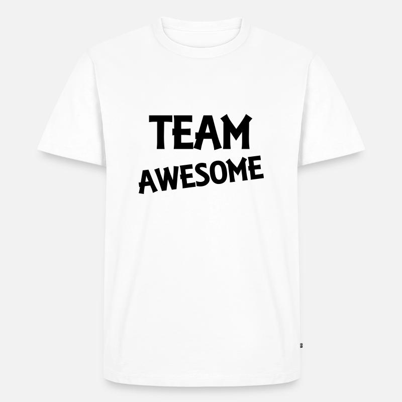 Team Awesome - Männer Premium Bio T-Shirt - Weiß