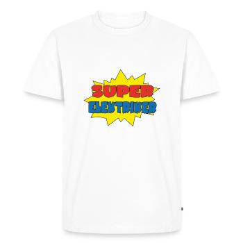 Super elektriker - T-shirt Premium bio Homme - blanc - Devant - Nico (187cm)