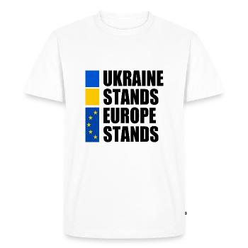 ukraine stands europe stands - T-shirt Premium bio Homme - blanc - Devant - Nico (187cm)