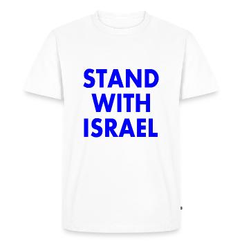 Stand with israel - T-shirt Premium bio Homme - blanc - Devant - Nico (187cm)