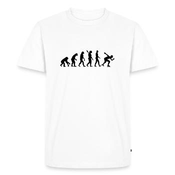 Evolution Speed skating - Men's Premium Organic T-Shirt - white - Front - Nico (187cm)