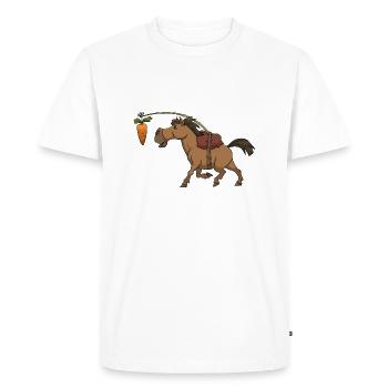 Pony - Men's Premium Organic T-Shirt - white - Front - Nico (187cm)