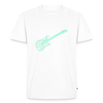 guitar polygon line light green electric guitar - Men's Premium Organic T-Shirt - white - Front - Nico (187cm)