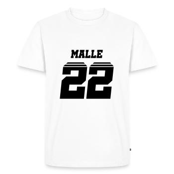 malle 22 - Men's Premium Organic T-Shirt - white - Front - Nico (187cm)