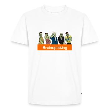 Brainspotting Zombies - Men's Premium Organic T-Shirt - white - Front - Nico (187cm)