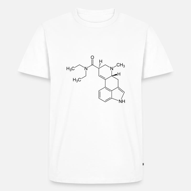 LSD Molekül - Männer Premium Bio T-Shirt - Weiß