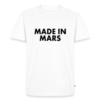 Made in mars - T-shirt Premium bio Homme - blanc - Devant - Nico (187cm)