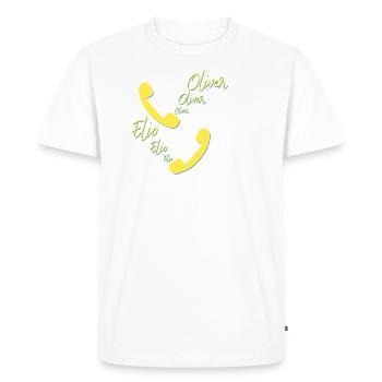 Elio et Oliver | Appelle-moi par ton nom | film - T-shirt Premium bio Homme - blanc - Devant - Nico (187cm)