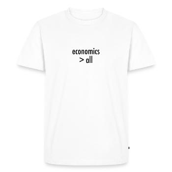 L’économie est meilleure que tout - T-shirt Premium bio Homme - blanc - Devant - Nico (187cm)