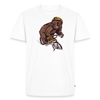 Biking - T-shirt Premium bio Homme - blanc - Devant - Nico (187cm)