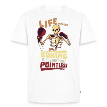 Life Without Boxing Is Possible But Pointless - Men's Premium Organic T-Shirt - white - Front - Nico (187cm)