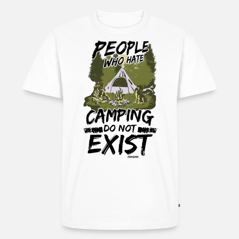 Camping - Männer Premium Bio T-Shirt - Weiß