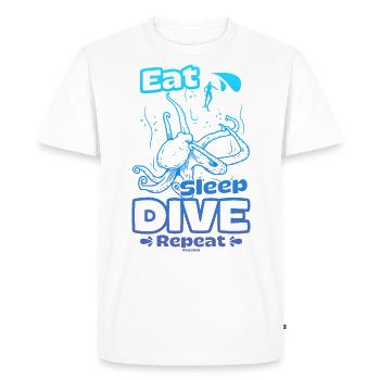 Dive - Men's Premium Organic T-Shirt - white - Front - Nico (187cm)