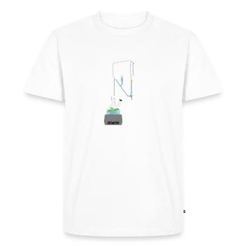 Appareil d'hydrodistillation Clevenger - T-shirt Premium bio Homme - blanc - Devant - Nico (187cm)