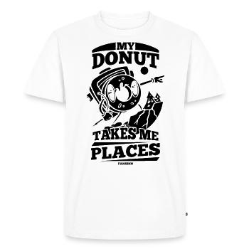Beignet - T-shirt Premium bio Homme - blanc - Devant - Nico (187cm)
