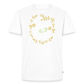 hope never sleeps - Men's Premium Organic T-Shirt - white - Front - Nico (187cm)