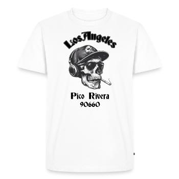 LA Pico Rivera tête de mort T-Shirt !! - T-shirt Premium bio Homme - blanc - Devant - Nico (187cm)