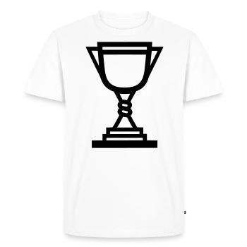 trophy - Men's Premium Organic T-Shirt - white - Front - Nico (187cm)