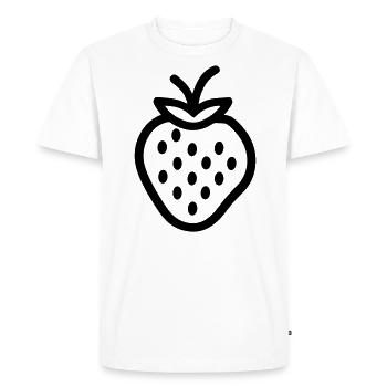 fraise - T-shirt Premium bio Homme - blanc - Devant - Nico (187cm)