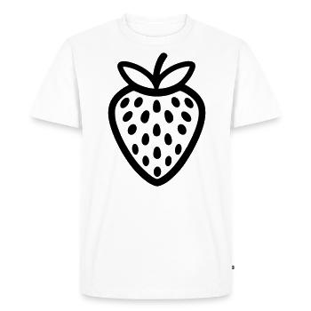 fraise - T-shirt Premium bio Homme - blanc - Devant - Nico (187cm)