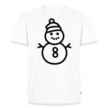 Bonhomme de neige - T-shirt Premium bio Homme - blanc - Devant - Nico (187cm)
