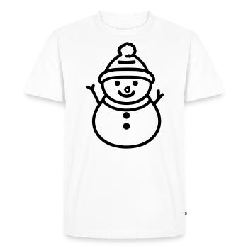 Bonhomme de neige - T-shirt Premium bio Homme - blanc - Devant - Nico (187cm)
