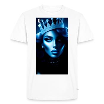 Rigged Poker - Dame de carreau - T-shirt Premium bio Homme - blanc - Devant - Nico (187cm)