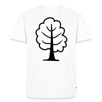 arbre - T-shirt Premium bio Homme - blanc - Devant - Nico (187cm)