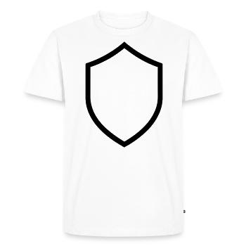 bouclier - T-shirt Premium bio Homme - blanc - Devant - Nico (187cm)