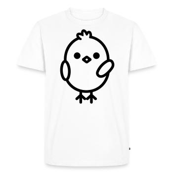 poussin - T-shirt Premium bio Homme - blanc - Devant - Nico (187cm)