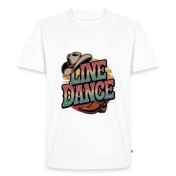 La danse en ligne : mon hobby, ma passion - T-shirt Premium bio Homme - blanc - Devant - Nico (187cm)