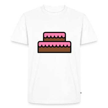 Cake - Men's Premium Organic T-Shirt - white - Front - Nico (187cm)