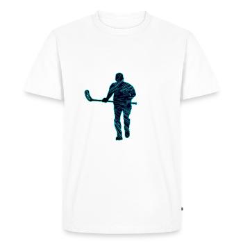 joueurs de floorball floorball floorball - T-shirt Premium bio Homme - blanc - Devant - Nico (187cm)