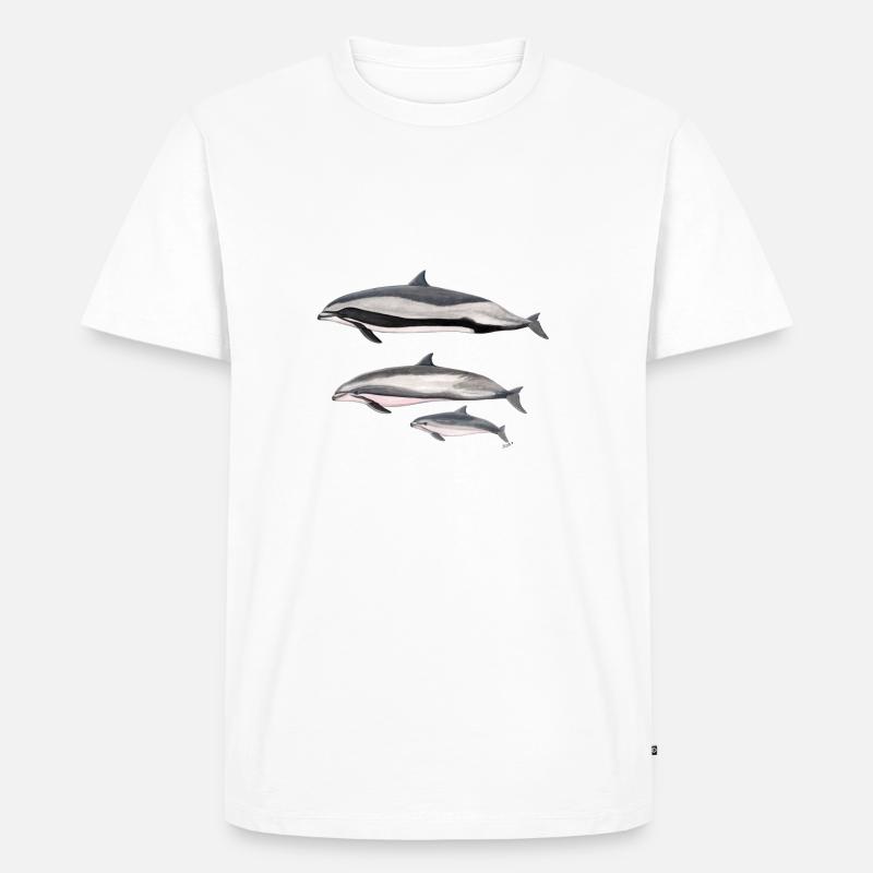 Frasers Delphin - Frasers Dolphin - Dauphin - Männer Premium Bio T-Shirt - Weiß