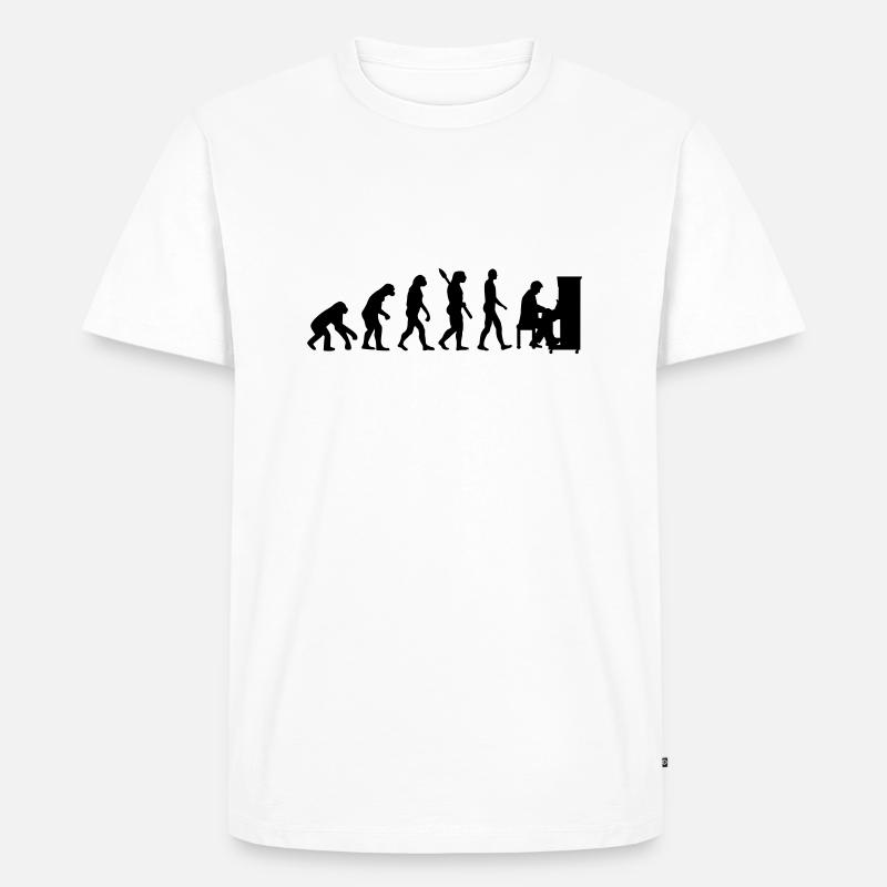 Evolution Piano - T-shirt Premium bio Homme - blanc