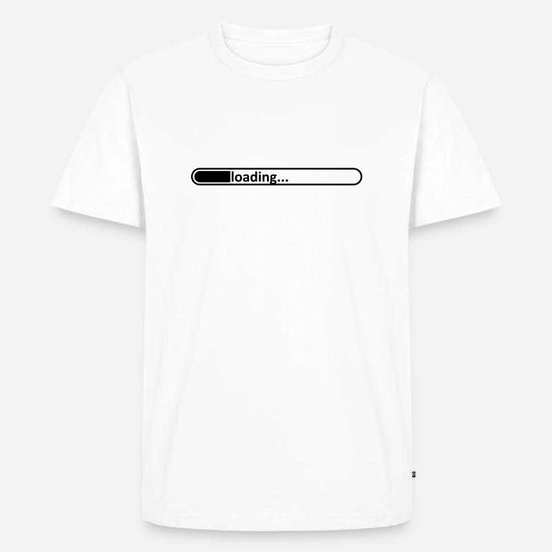 Ladebalken //loading//laden //lädt // Dauer //Zeit - Männer Premium Bio T-Shirt - Weiß