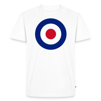 Mod Target - Randall Logo - Men's Premium Organic T-Shirt - white - Front - Nico (187cm)