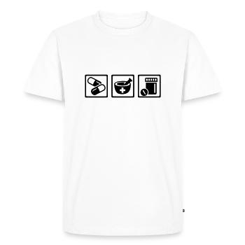 Pharmacy - Men's Premium Organic T-Shirt - white - Front - Nico (187cm)