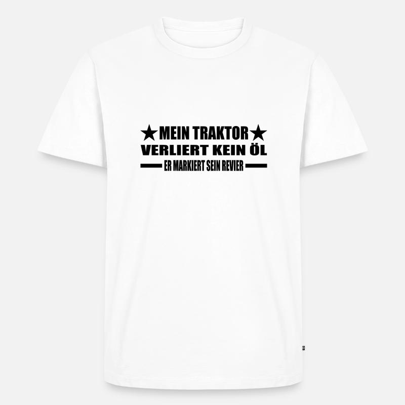 Traktor - Männer Premium Bio T-Shirt - Weiß