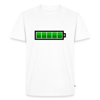 Batterie Complet - T-shirt Premium bio Homme - blanc - Devant - Nico (187cm)
