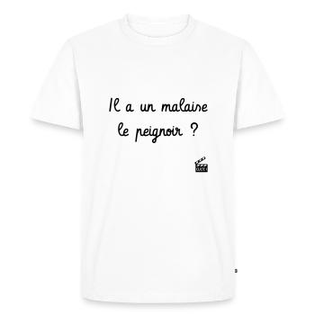 Il a un malaise le peignoir ? Les Bronzés ☀️ Culte - T-shirt Premium bio Homme - blanc - Devant - Nico (187cm)