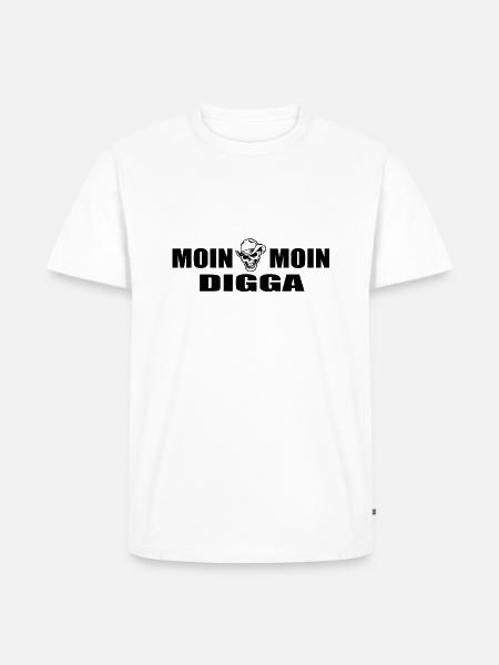 Moin - Männer Premium Bio T-Shirt - Weiß