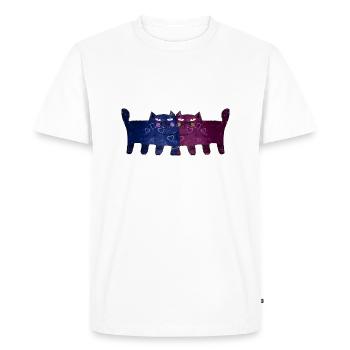 L’amour des chats - T-shirt Premium bio Homme - blanc - Devant - Nico (187cm)