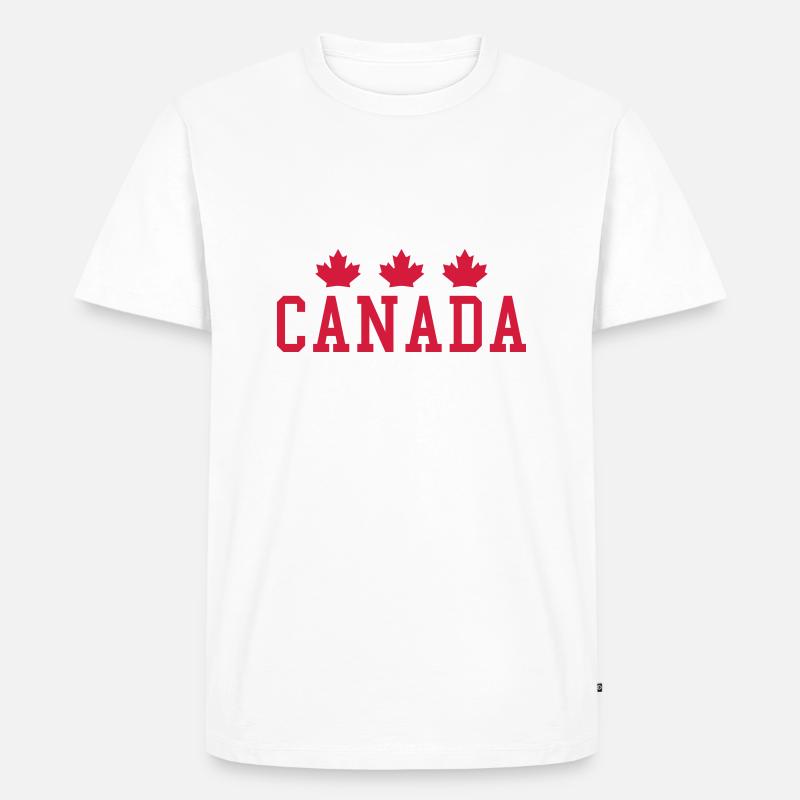 Canada Maple - Männer Premium Bio T-Shirt - Weiß